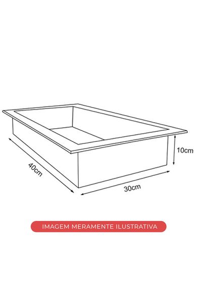 Nicho Em Mármore Sintético 40×30cm Preto Cozimax