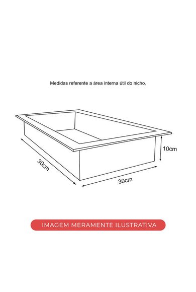 Nicho Para Banheiro Em Mármore Sintético Texturizado 30x30cm Branco Cozimax