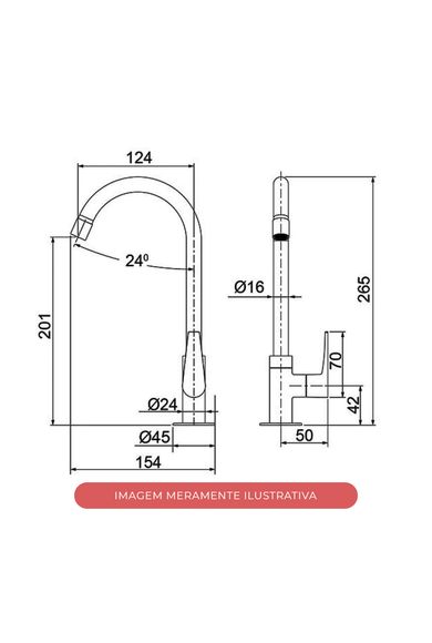 Torneira de Metal Para Banheiro 1195 C32 Lorenzetti