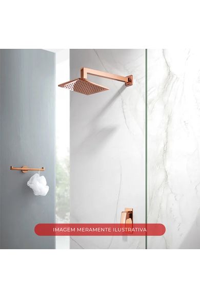 Ducha Quadrada LorenQuadra Rose Gold 7034 R16 Lorenzetti