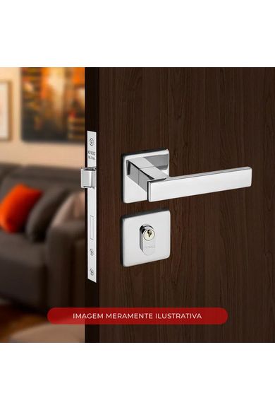 Fechadura Externa Concept Com Roseta Cromada Pado