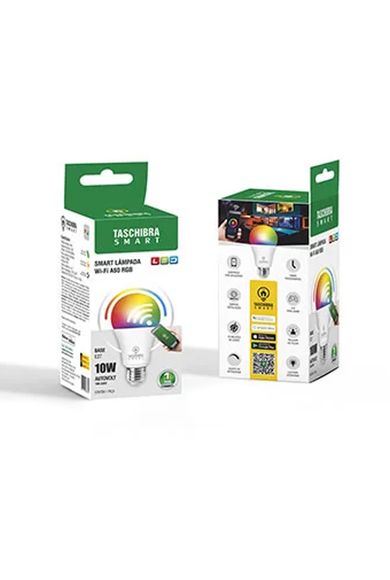 Lâmpada Led Rgb Smart Wi Fi 10W E27 Taschibra