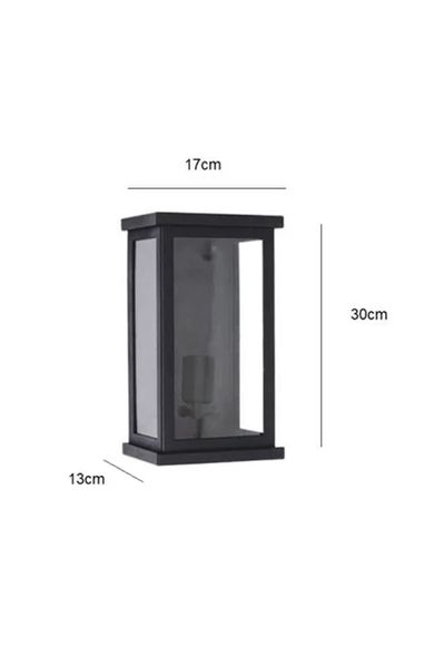 Arandela Externa Malaga Preta 30cm 1 Lâmpada E27 Lumavi