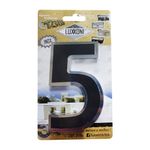 Numero-Residencial-5-Preto-Com-Inox-125cm-Luxxoni