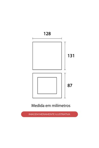 Arandela Flex Retangular Branco Fosco para 1 Lâmpada G9 Blumenau