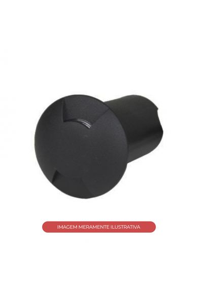 Balizador Preto Led Com 2 Fachos 0,75 w Para Área Externa Luz Quente 2700k Brilia