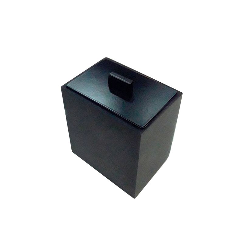 Porta-Algodao-Retangular-Resina-Preto-Fosco-Inox-Inotex