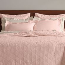 Jogo de Fronhas 2 Peças  Domos Rosa 270 Fios Percal 50m x 90m  100% Algodão Karsten