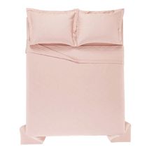 Jogo de Colcha Casal 3 Peças 270 Fios Cetim 2,20m x 2,55m 100% Algodão Domos Rosa Karsten