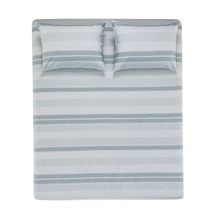 Jogo De Cama Casal Lufe Azul Com 3 Peças 150 Fios Karsten