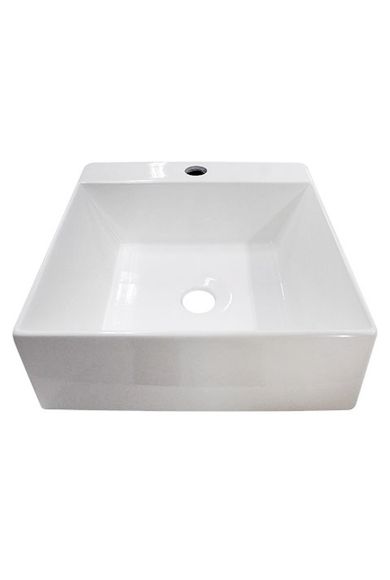 Cuba De Apoio Cubo Branca Em Mármore Sintético 35x37cm Cozimax