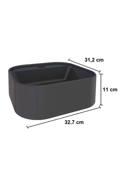 Cuba De Apoio Duna Preta 32,7x31,2cm Cozimax