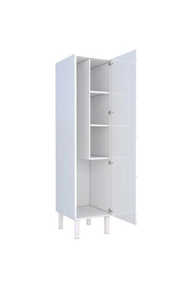Armário Multiuso Em Aço Max Com 1 Porta Branco 200x50x50cm Cozimax