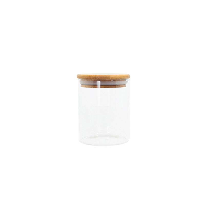 Pote-De-Mantimentos-Circular-De-400ML-Com-Tampa-De-Bambu-Oikos