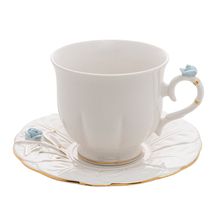 Conjunto 4 Xícaras de Chá de Porcelana  200ml  Flower Wolff