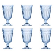 Jogo De 6 Taças Republic  Azul Luster 330ml  L'Hermitage