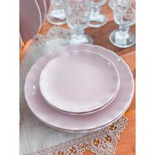 Prato Para Sobremesa De Cerâmica Bergama Lilac 19cm  Wolff