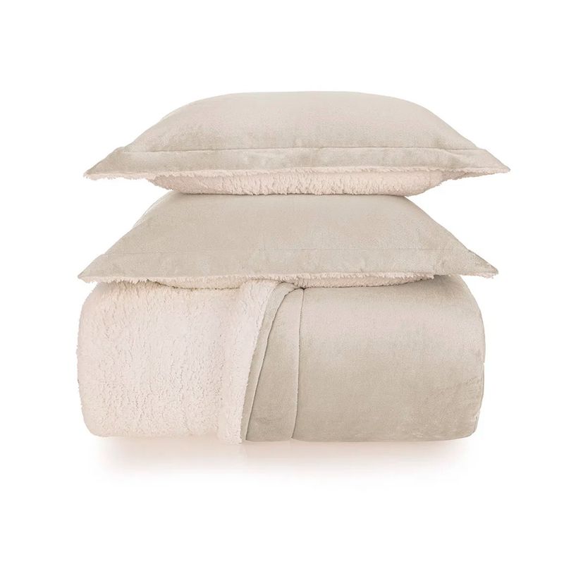 Edredom-De-Microfibra-Queen-Com-Porta-Travesseiro-Sonata-Cinza-Natural-Karsten-