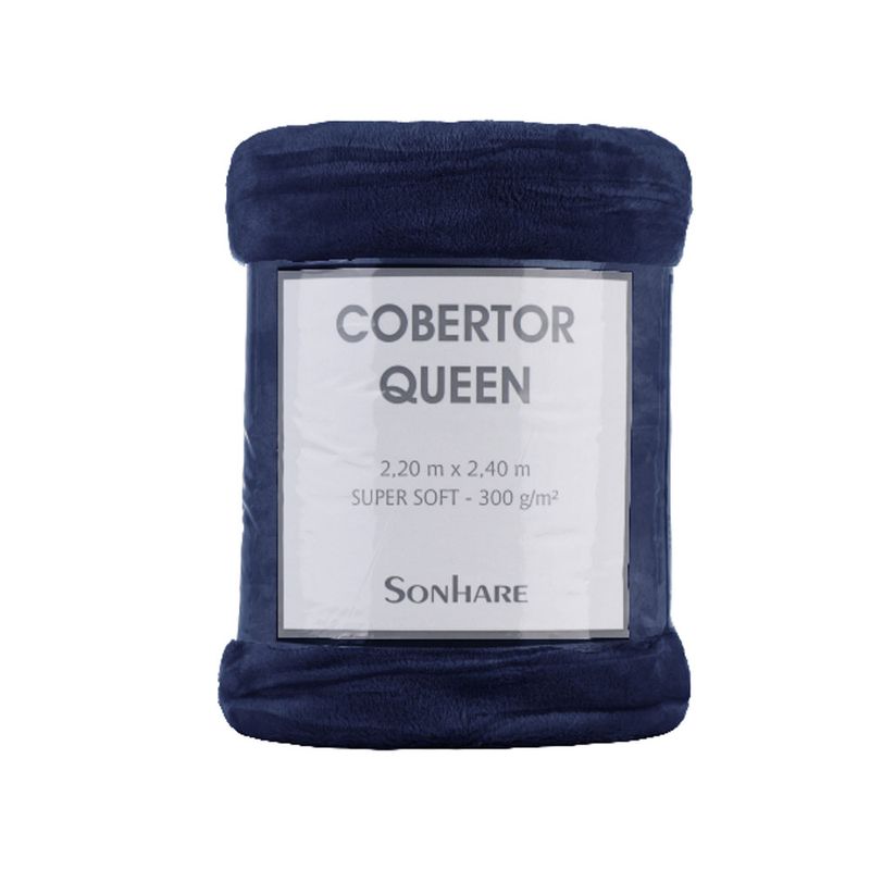 Cobertor-Queen-Super-Soft-Azul-Marinho-Sonhare-300G-220X240M