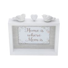 Porta Retrato Madeira Couple Bird With Heart Branco