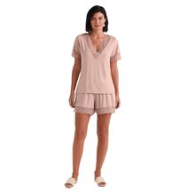 Pijama Manga Curta  Amelie Rosé M Trussardi