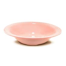 Conjunto Com 6 Pratos Fundos Relieve Rosa Corona