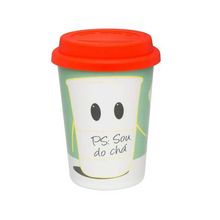 Copo Trip Sou Do Chá 300ml Em Cerâmica e Silicone Oxford
