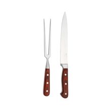 Jogo De 2 Peças Para Churrasco Em Aço Inox Hanzzo Wood Fracalanza