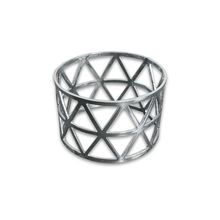 Argola Para Guardanapo Prata Vazado 4 Peças Class Home