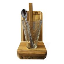 Kit Caipirinha com Copo Vidro Oeste Wood