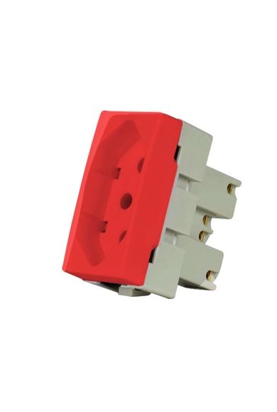 Módulo De Tomada Clean/Sleek 2P+T 20 amperes 250V Vermelho Margirius
