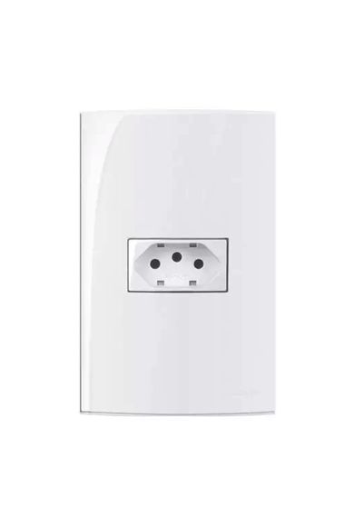 Conjunto De 1 Tomada 4x2 2p+t 20a-250v Branco Sleek Margirius
