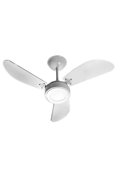 Ventilador de Teto Lew Light Led Branco com 3 Pás 127V Venti Delta