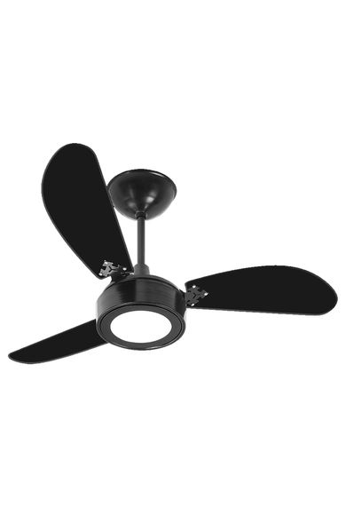 Ventilador de Teto New Light Led Preto com Pás 127V Venti Delta