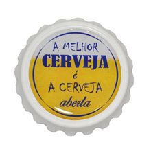 ABRIDOR DE GARRAFAS MELHOR CERVEJA BRANCO COM IMÃ