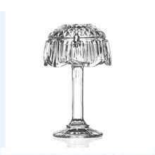 ABAJUR DE VIDRO TRANSPARENTE DECORATIVO