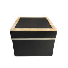 Caixa Quadrada Heloisa Preta Pequena 130x70x130mm