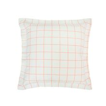 Capa Almofada Panama Grid Coral 45cmx45cm