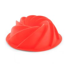 Forma Para Flan Em Silicone Vermelho 24cm SN19064