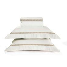 Jogo De Cama Montani King Branco E Legno 280x280cm 600 Fios