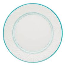 CONJUNTO PRATOS RASOS SKY 26CM 6 PEÇAS BRANCO E AZUL NY02-7801