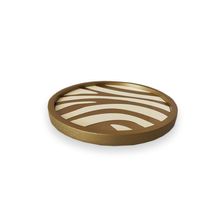 Mini Bandeja Nivia Redonda Dourada 15x1,5x15cm