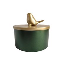 Caixa Redonda Dijon Verde Metálico P 105x95x105mm