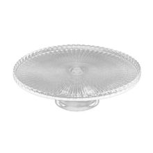 Prato De Bolo Com Pé Eternity 32cm Com Borda