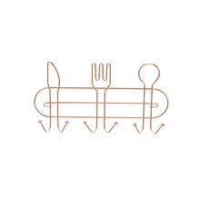 Suporte 6 Ganchos De Parede Querida Rose Gold