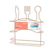 Organizador Para 3 Rolos De Papel Querida Rose Gold