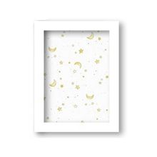 Quadro Estrelas Moldura Branca Tamanho A5