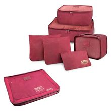 KIT ORGANIZADOR DE MALAS DE 6 PEÇAS VINHO
