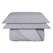 Colcha Queen Petit Cinza 200 Fios Matelasse 240x250cm 3 Peças Naturalle