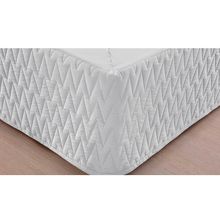 Saia Para Box Matelasse Zig Casal 200 Fios Branco 140x190x35alt